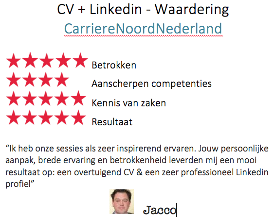 CV en LinkedIn waardering